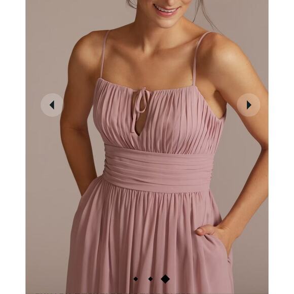 CELEBRATE DB STUDIO chiffon gathered bodice dress bridesmaid NEW SZ 22 Quartz - Picture 3 of 13